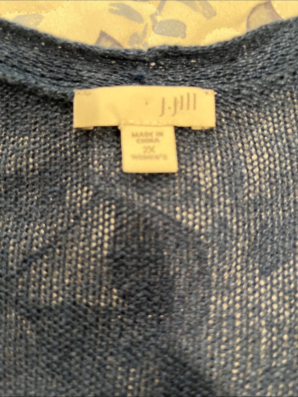 J. Jill Navy Blue Lightweight Crewneck Sweater